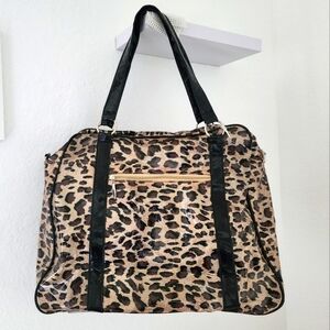 Sparkly Leopard Print, Women's Large Travel Tote.